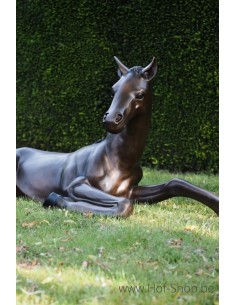 Liggend veulen - bronzen beeld (B76320)