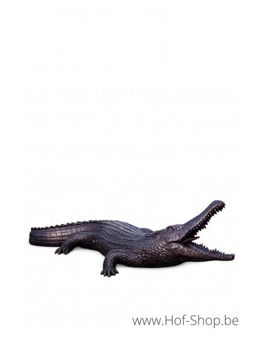 Alligator - statue en bronze (B1184)