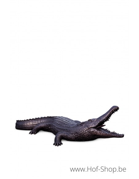 Alligator - statue en bronze (B1184)