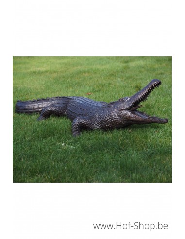 Alligator - statue en bronze (B1184)