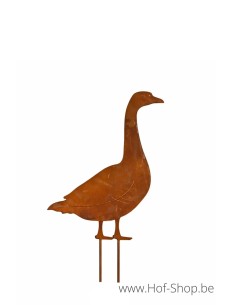 Gans tuinsteker - metalen figuur in ecoroest (MD70139)