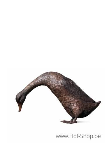 Eend kop naar beneden - bronzen beeld (BS1516B)