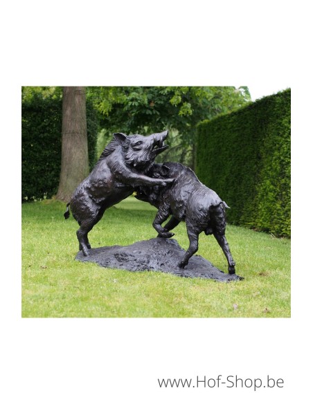 Sanglier - statue en bronze (PB61075)