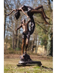 Couple dansant 'Lift You Up' - statue en bronze (B57120)