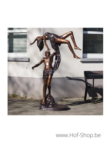 Couple dansant 'Lift You Up' - statue en bronze (B57120)