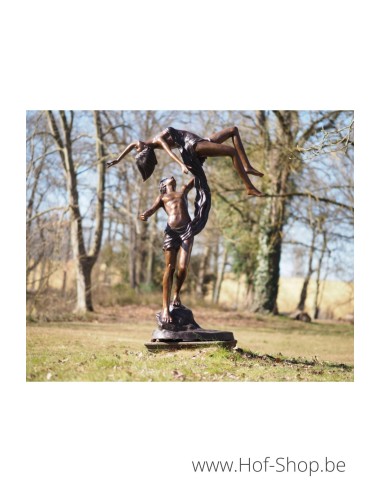 Dansend koppel 'lift you up' - bronzen beeld (B57120)