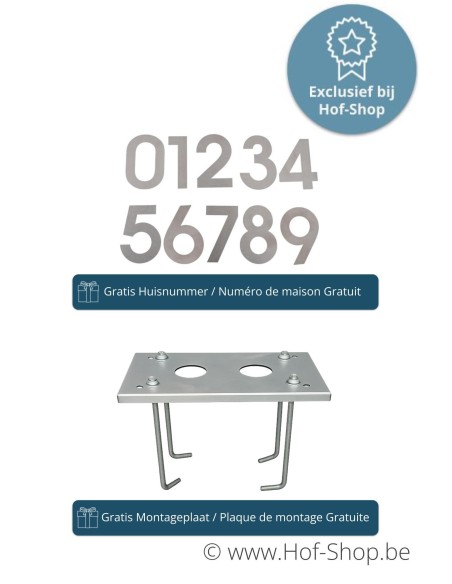 Dropbox Small RAL 9008 Back Door - eSafe pakketbus aluminium