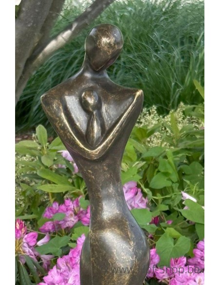 Moeder met Kind Modern - bronzen beeld (AN2935BR-BI)