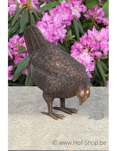 Kip met kuikens - bronzen beeld (BS1126B)