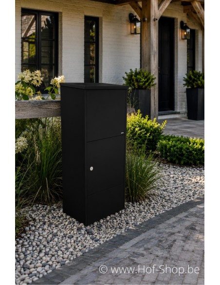 Allux 600 LARGE noir Front Door rukolock - boîte à colis