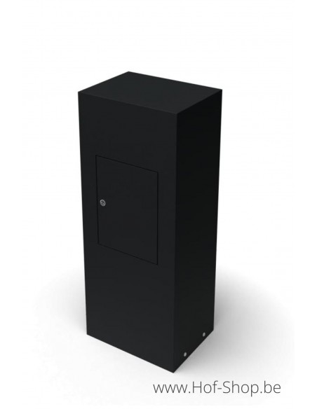 Boîte aux lettres Libus à motif bambou - Geroba noire avec acier Corten