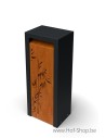 Boîte aux lettres Libus à motif bambou - Geroba noire avec acier Corten