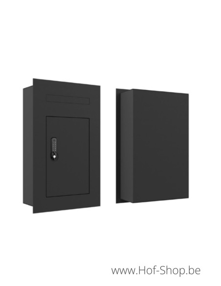 Intrabox DCL RAL 9005 - inbouwpakketbrievenbus ONZO