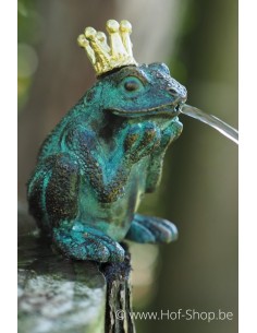 Grenouille avec couronne - sculpture en bronze (BS1383V-F)