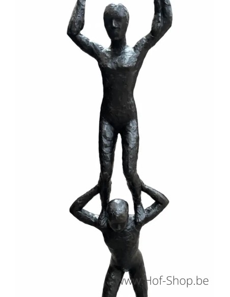 Trois acrobates - statue en bronze (B1579)