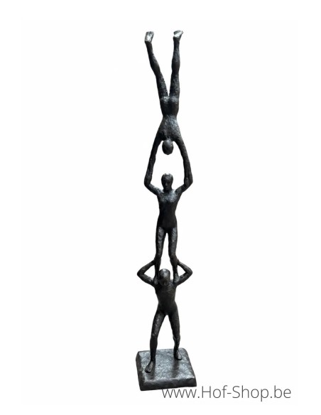 Trois acrobates - statue en bronze (B1579)