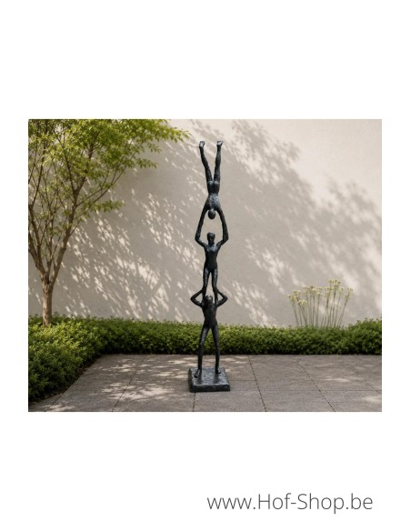Trois acrobates - statue en bronze (B1579)