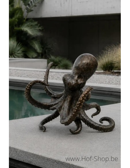 Poulpe - statue en bronze (B89051)