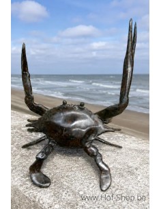 Blauwe Krab L - bronzen beeld (BS6305C)