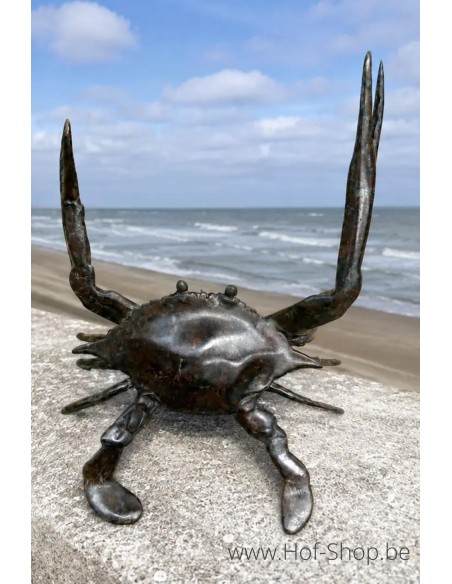 Crabe bleu L - statue en bronze (BS6305C)