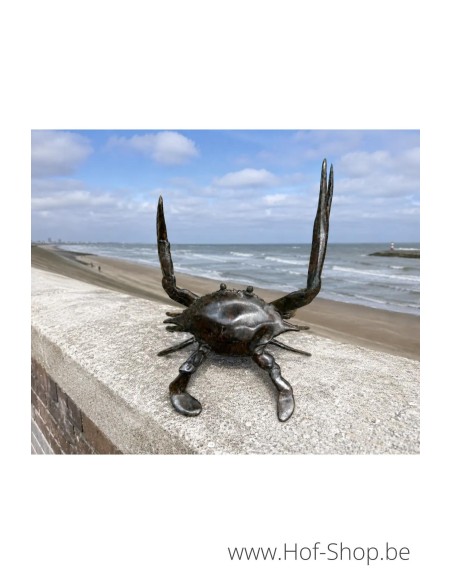 Crabe bleu L - statue en bronze (BS6305C)