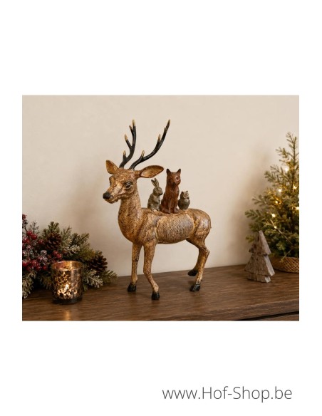 Balade de Noël  - statue en aluminium (AL2818AL-IM)