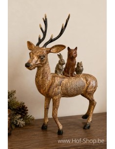 Balade de Noël  - statue en aluminium (AL2818AL-IM)