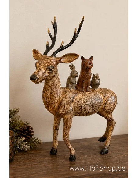 Balade de Noël  - statue en aluminium (AL2818AL-IM)