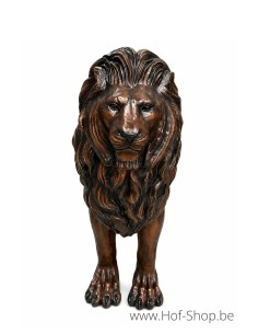 Lion Assis - statue en bronze (B47503)