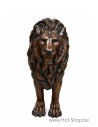 Lion Assis - statue en bronze (B47503)