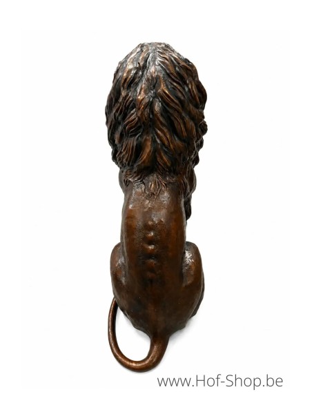 Lion Assis - statue en bronze (B47502)