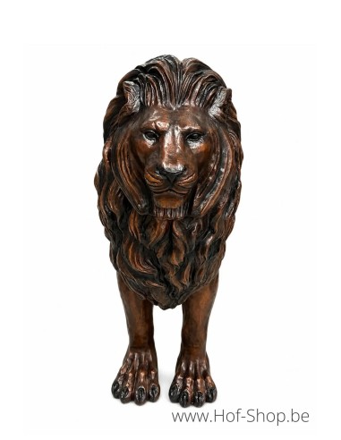 Lion Assis - statue en bronze (B47502)