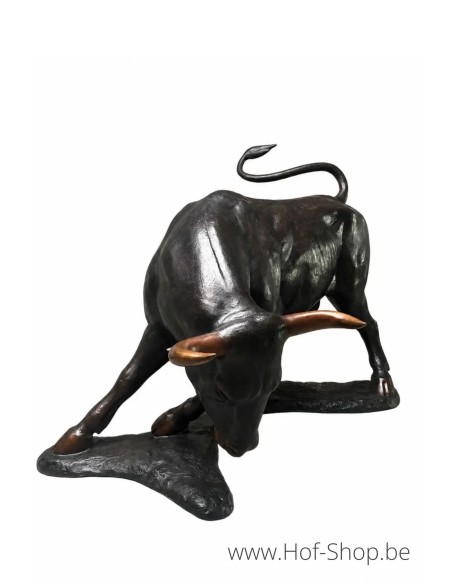 Grand taureau - statue en bronze (B47557)