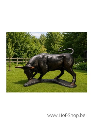 Grand taureau - statue en bronze (B47557)