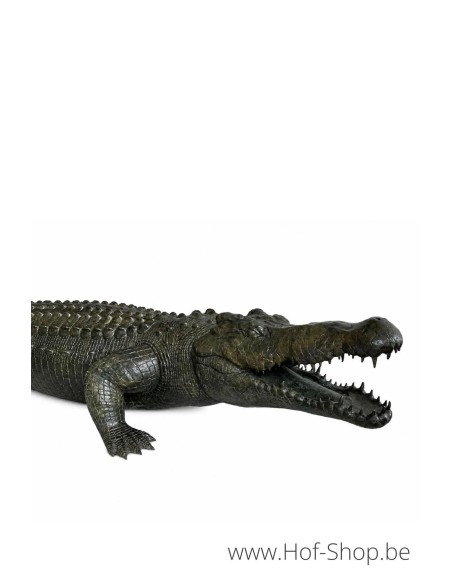 Alligator - statue en bronze (B1581)