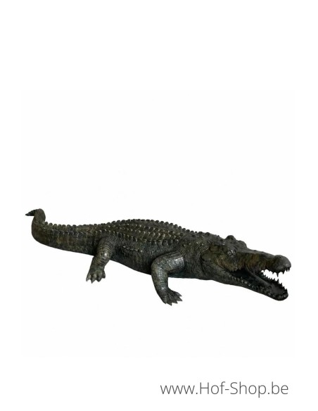 Alligator - statue en bronze (B1581)