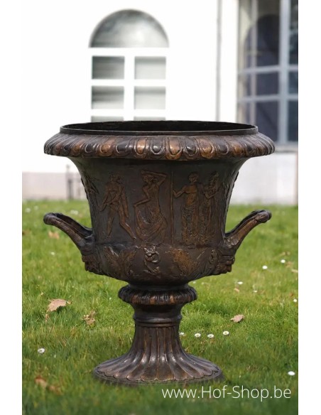 Vase - statue en bronze (B94370)