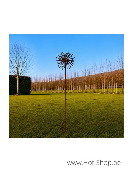 Tuinsteker bloem - metalen figuur in ecoroest (MD60018)