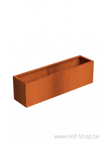 Carrez 200 x 50 x 60 cm - Jardinière Adezz en acier Corten