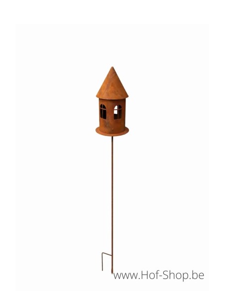 Vogelvoederhuisje - metalen figuur in ecoroest (MD70137)
