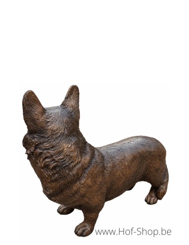 Corgi debout - statue en bronze (BS1103)