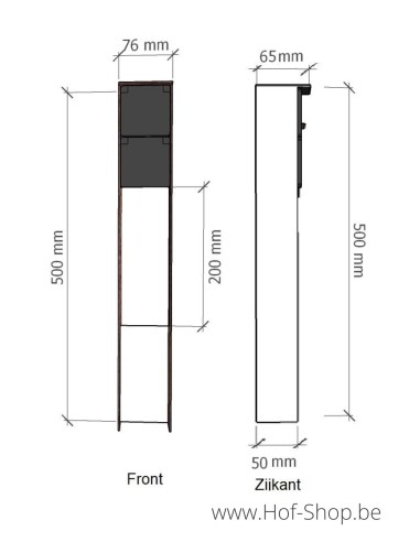 Borne électrique GARDD en acier Corten