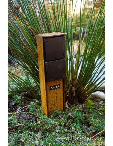 Borne électrique GARDD en acier Corten