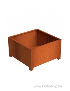 Andes met pootjes 140 x 140 x 80 cm - Plantenbak in cortenstaal