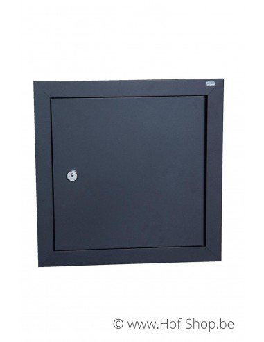 Article retourné Porte boîte aux lettres 529/2 Noir 35,2 x 35,2 cm - Albo porte boîte aux lettres aluminium