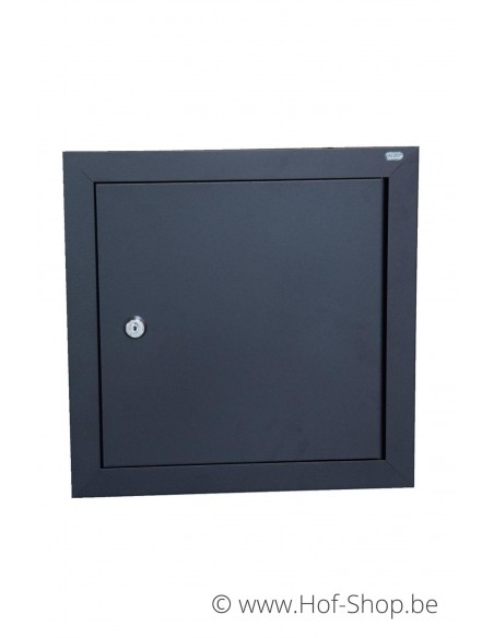 Article retourné Porte boîte aux lettres 529/2 Noir 35,2 x 35,2 cm - Albo porte boîte aux lettres aluminium