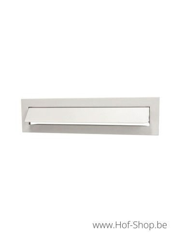 Volet de boîte aux lettres blanc 31 x 8 cm  - volet de boîte aux lettres galvanisé