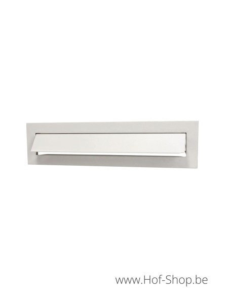 Volet de boîte aux lettres blanc 31 x 8 cm  - volet de boîte aux lettres galvanisé