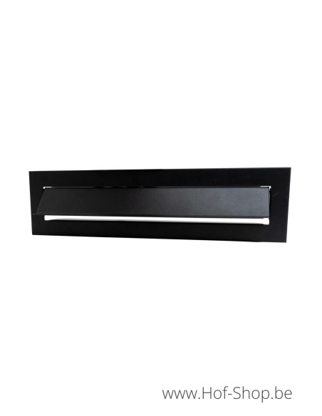Volet de boîte aux lettres noir 31 x 8 cm - volet de boîte aux lettres galvanisé
