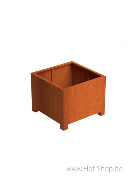 Carrez avec pieds 100 x 100 x 80 cm - Jardinière Adezz en acier Corten